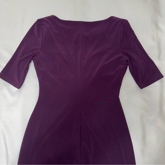 Lauren by Ralph Lauren dress dark‎ plum purple size 8 - Picture 5 of 5